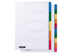 Quantore tabbladen kunststof gekleurd 4-gaats