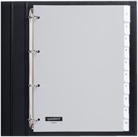 Tabbladen A4 10-insteek 4g. grijs pp Quantore