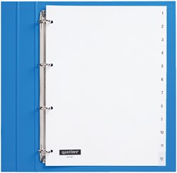 Tabbladen A4 1-12 4g. wit pp Quantore