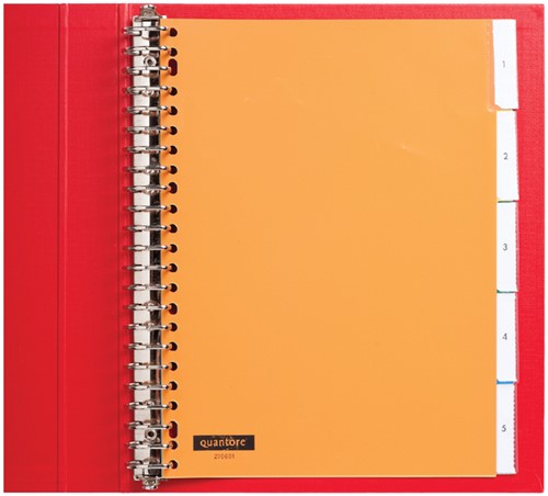 Tabbladen A4 5-insteek 23g. kleur pp Quantore