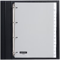 Tabbladen A4 15-insteek 4g. grijs pp Quantore