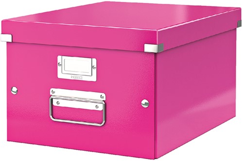 Opbergbox Leitz WOW Click & Store 265x188x335mm roze