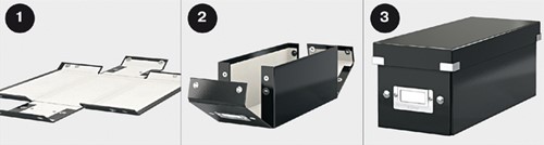 Opbergbox Leitz WOW Click & Store 265x188x335mm zwart-2