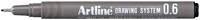 Fineliner Artline 0.6mm zwart
