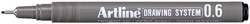 Fineliner Artline 0.6mm zwart