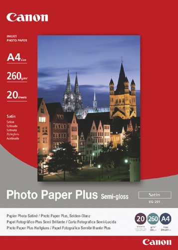 Inkjetpapier Canon SG-201 - A4 260gr semi-glans 20vel