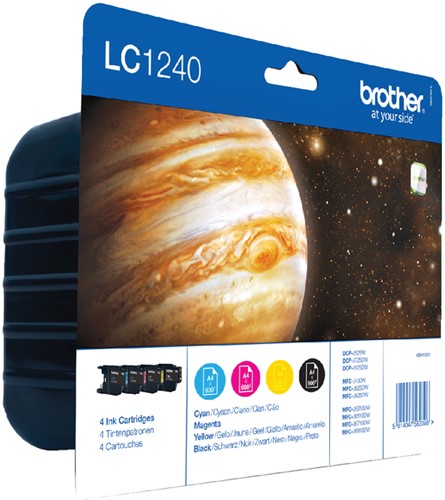 Inktcartridge Brother LC1240 Value Pack 1xzwart/3xkleur