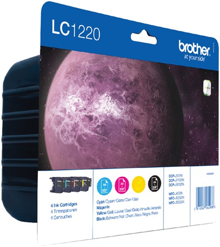 Inktcartridge Brother LC1220 Value Pack 1xzwart/3xkleur