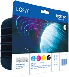 Inktcartridge Brother LC970 Value Pack 1xzwart/3xkleur