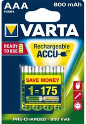 Varta oplaadbare batterijen Ready To Use