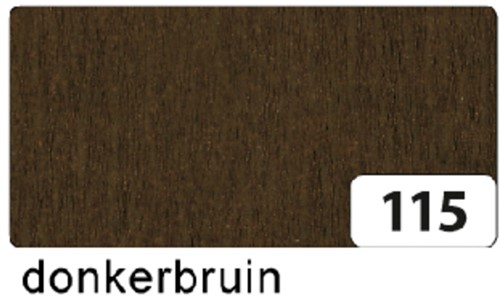 Crepepapier Folia 250x50cm NR115 donkerbruin