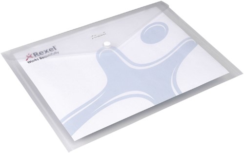 Enveloptas Rexel Ice A4 transparant pk/5