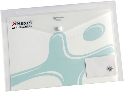 Enveloptas Rexel Ice ID A4 transparant pk/5