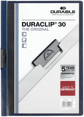 Klemmap A4 Duraclip 2200 30vel nachtblauw
