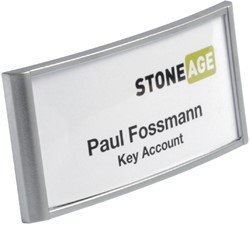 Badge 30x65mm Durable 8540 Classic met magneet zilvergrijs