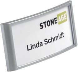 Badge 34x74mm Durable 8542 Classic met magneet zilvergrijs