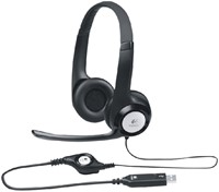Headset Logitech H390 on ear USB zwart