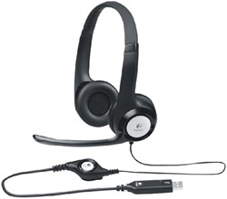 Headset Logitech H390 on ear USB zwart
