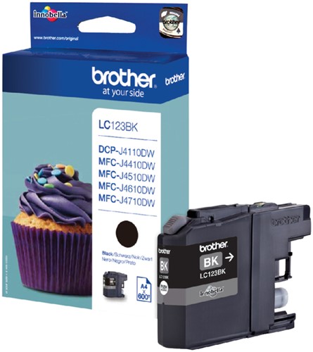 Inktcartridge Brother LC123BK zwart