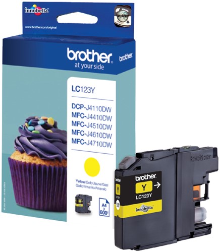 Inktcartridge Brother LC123Y geel