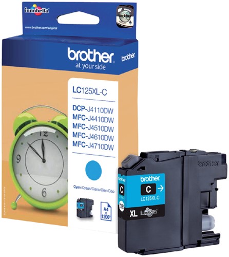 Inktcartridge Brother LC125C HC cyaan
