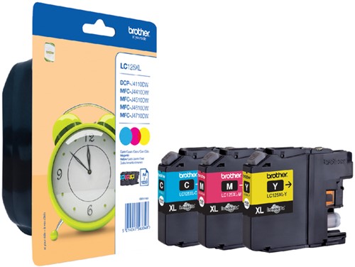 Inktcartridge Brother LC125XL 3-kleurenset pk/3