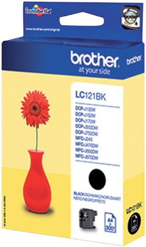 Inktcartridge Brother LC121BK zwart