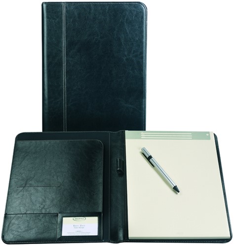 Schrijfmap Palermo A4 zwart