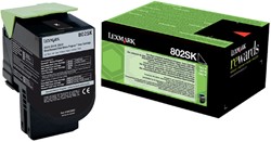 Tonercartridge Lexmark 80C2SK0 802SK zwart