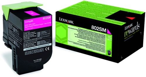 Tonercartridge Lexmark 80C2SM0 802SM magenta