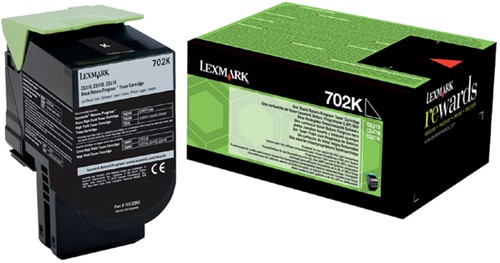 Tonercartridge Lexmark 70C20K0 702K zwart