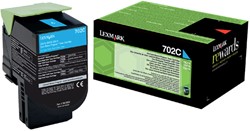 Tonercartridge Lexmark 70C20C0 702C cyaan