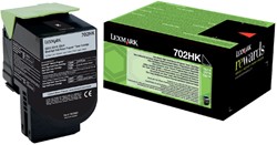 Tonercartridge Lexmark 70C2HK0 702HK zwart