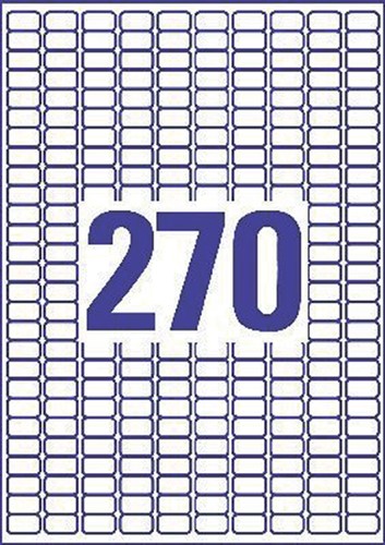Etiket A4 17,8x 10mm Avery L4730REV-25 afneembaar ds/6750-3