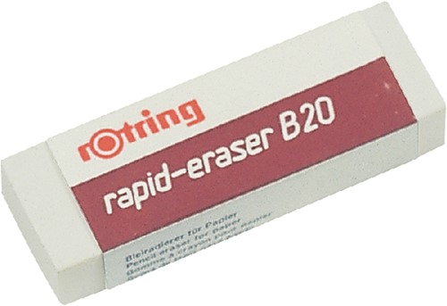 Gum Rotring B20 65x23x10mm potlood wit