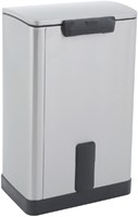 Afvalbak pedaalemmer 40L mat RVS-1