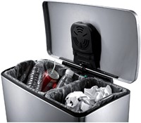 Afvalbak pedaalemmer 18L + 28L mat RVS-2