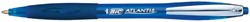 Balpen Bic Atlantis Clic met metalen clip blauw