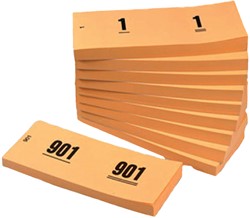 Nummerblok oranje pk/1000 loten