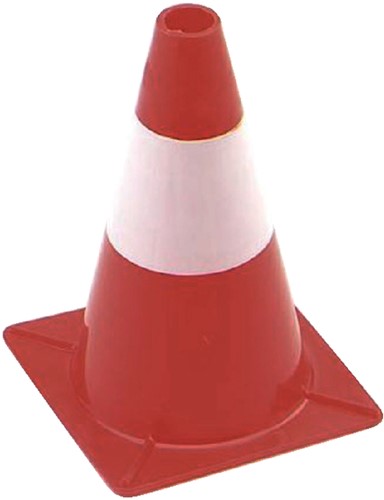 Afbakeningskegel 30cm rood/wit