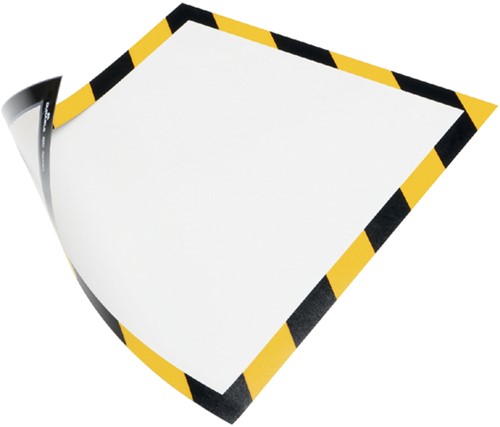 Duraframe Security Durable A4 magnetisch geel/zwart pk/5