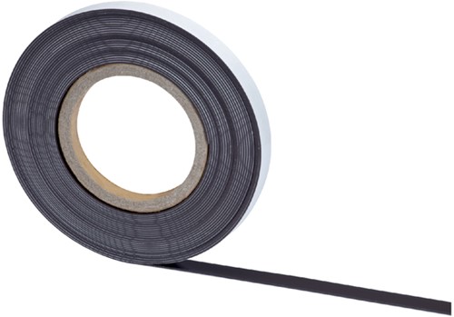Magneetband Maul zelfklevend 10mx25mmx1mm wit