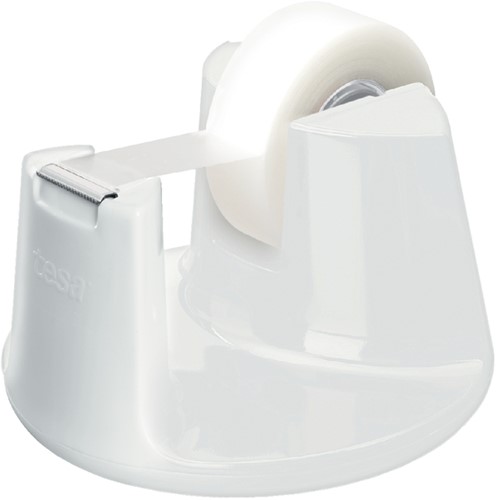 Plakbandhouder Tesa Compact met 1rol tape, 19mmx33m wit