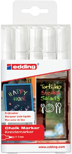Krijtstift Edding 4095 Window wit pk/5
