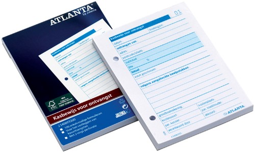 Kasbewijs voor ontvangst A6 100vel zelfkopiërend A5406-033