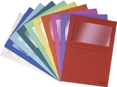 Venstermap Exacompta karton licht blauw ds/100-2