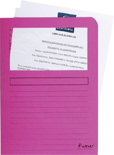 Venstermap Exacompta karton fuchsia ds/100