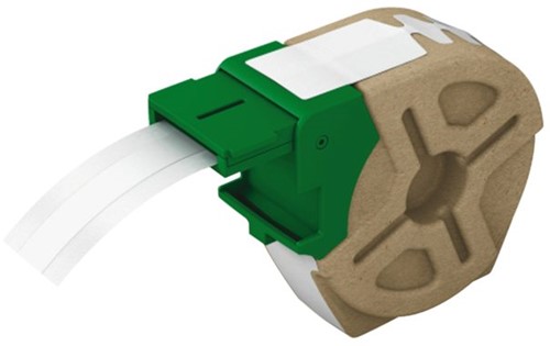 Lettertape Leitz Icon 12mmx10m zwart op wit 70150001
