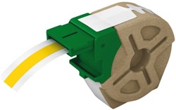 Lettertape Leitz Icon 12mmx10m zwart op geel 70150015