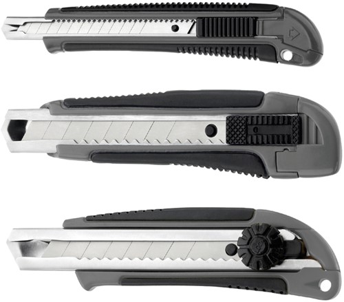 Snijmes Westcott Professional 18mm met draaisluiting grijs-2